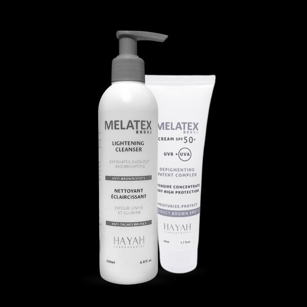 Melatex skin lightening routine offer SPF50+ cream + skin lotion 200 ml - Melatex